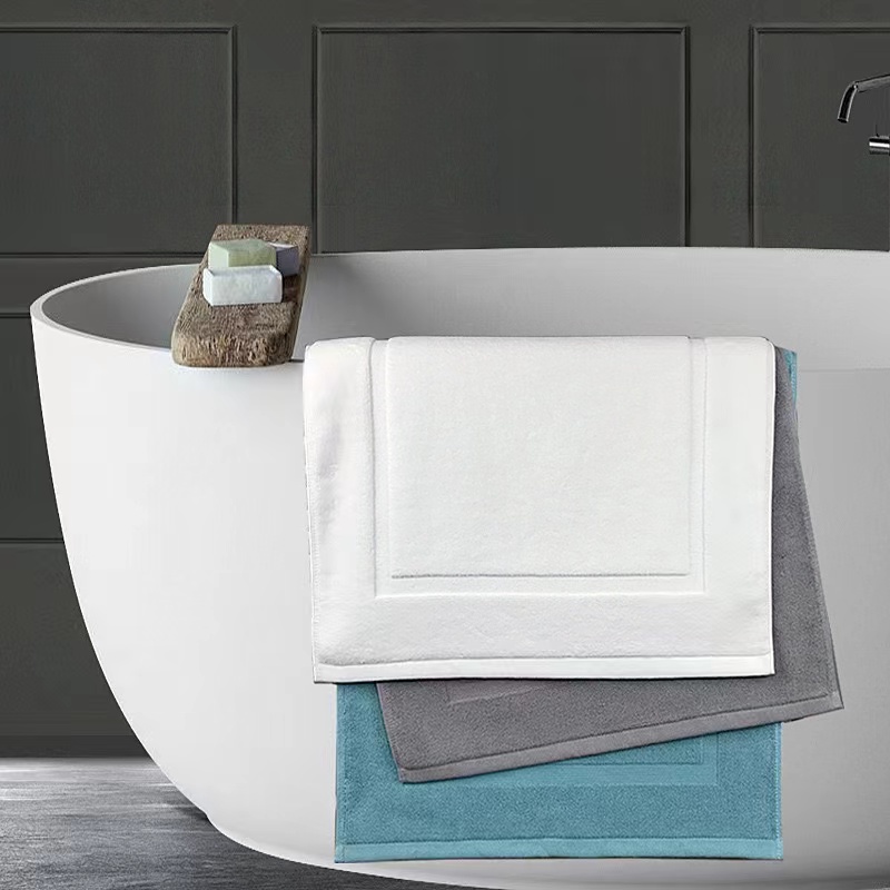 Quick Dry Diatomite Bath Mat - Serviette de sol blanche épaisse Jacquard
