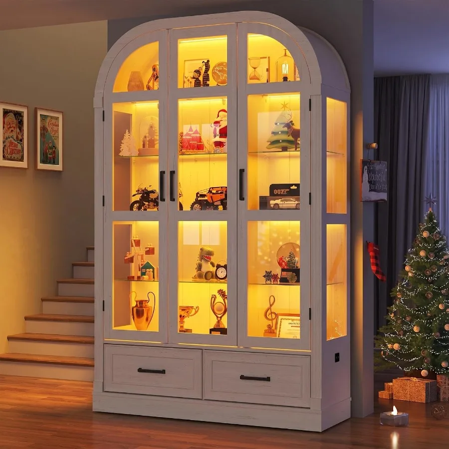 Lighting - Vitrine arquée de 74 pouces avec