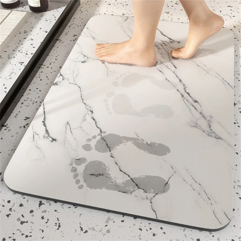 Quick Dry Diatomite Bath Mat - Tapis de salle de bain lavable,