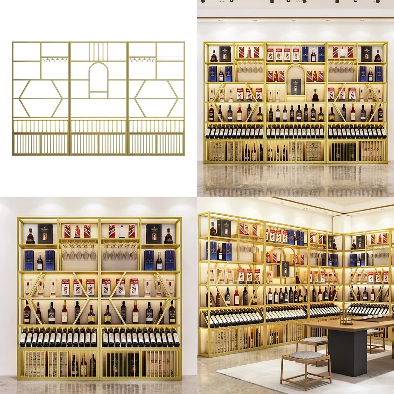 Storage & Organization - Étagère à vin moderne en fer