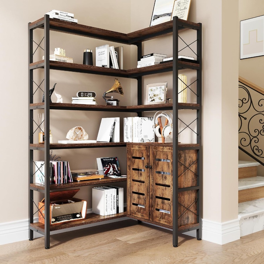 Bibliothèque d'angle à 6 étagè - Storage & Organization avis et prix