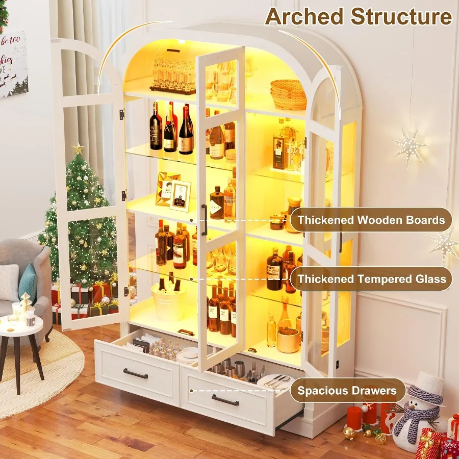 Vitrine arquée de 74 pouces av - Lighting avis et prix