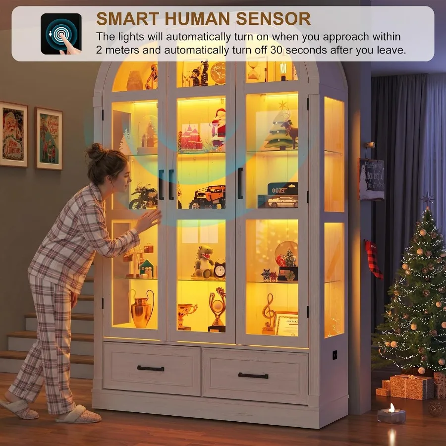 Vitrine arquée de 74 pouces av - Lighting avis et prix