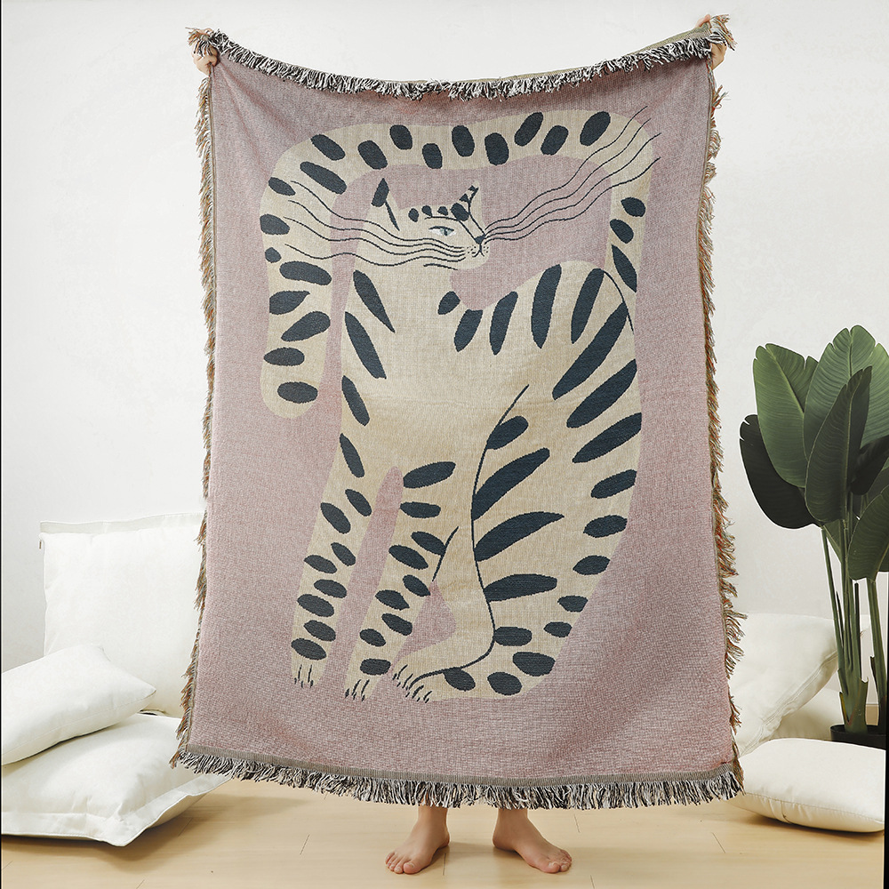 Couverture décorative jacquard - Boho Throw Blanket Fringe avis et prix
